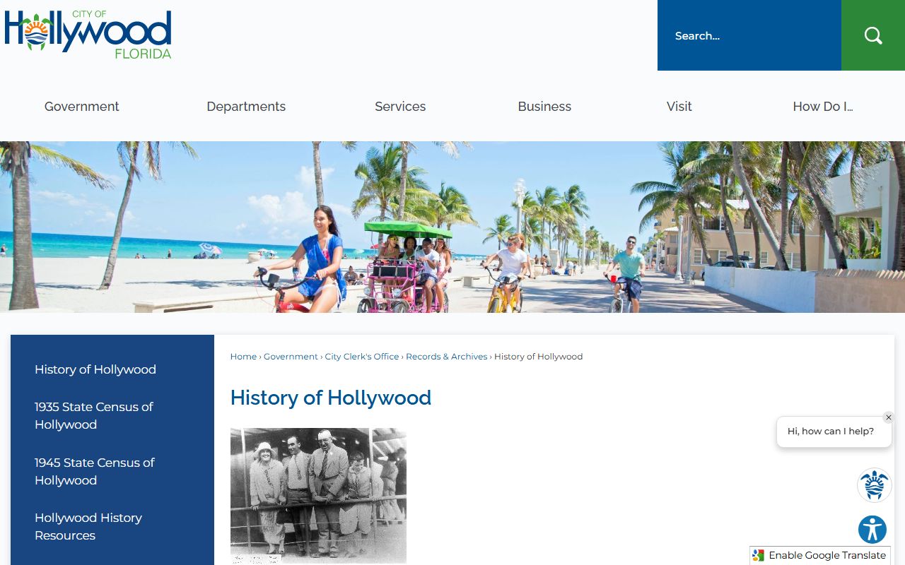 Hollywood FL Building Division property records portal