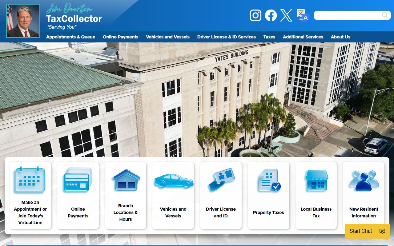 Jacksonville tax collector portal showing property tax payment and lookup tools