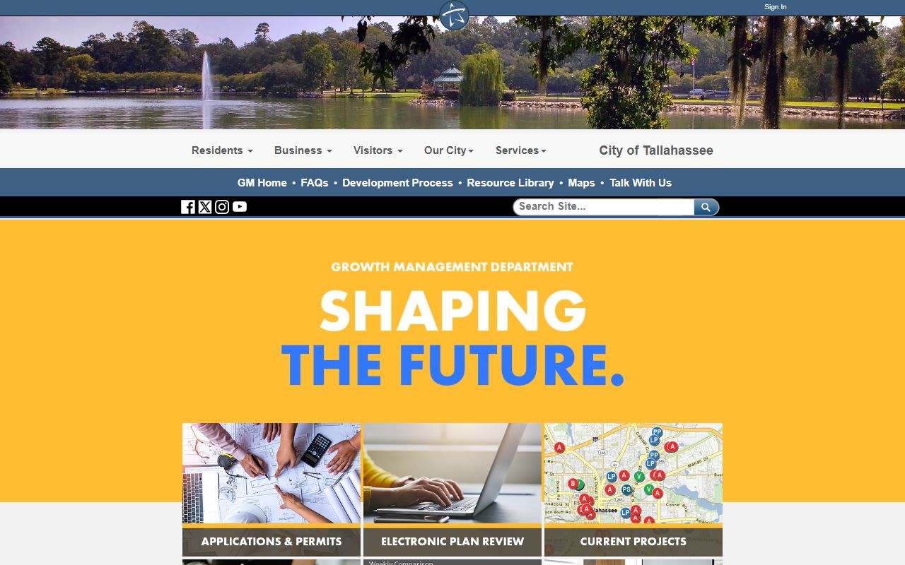 Tallahassee Growth Management Department property records portal