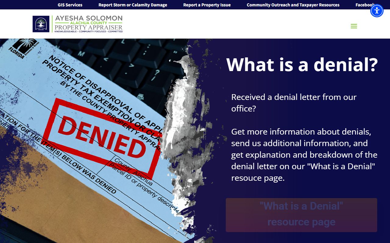 Alachua County Property Appraiser website for Gainesville property records