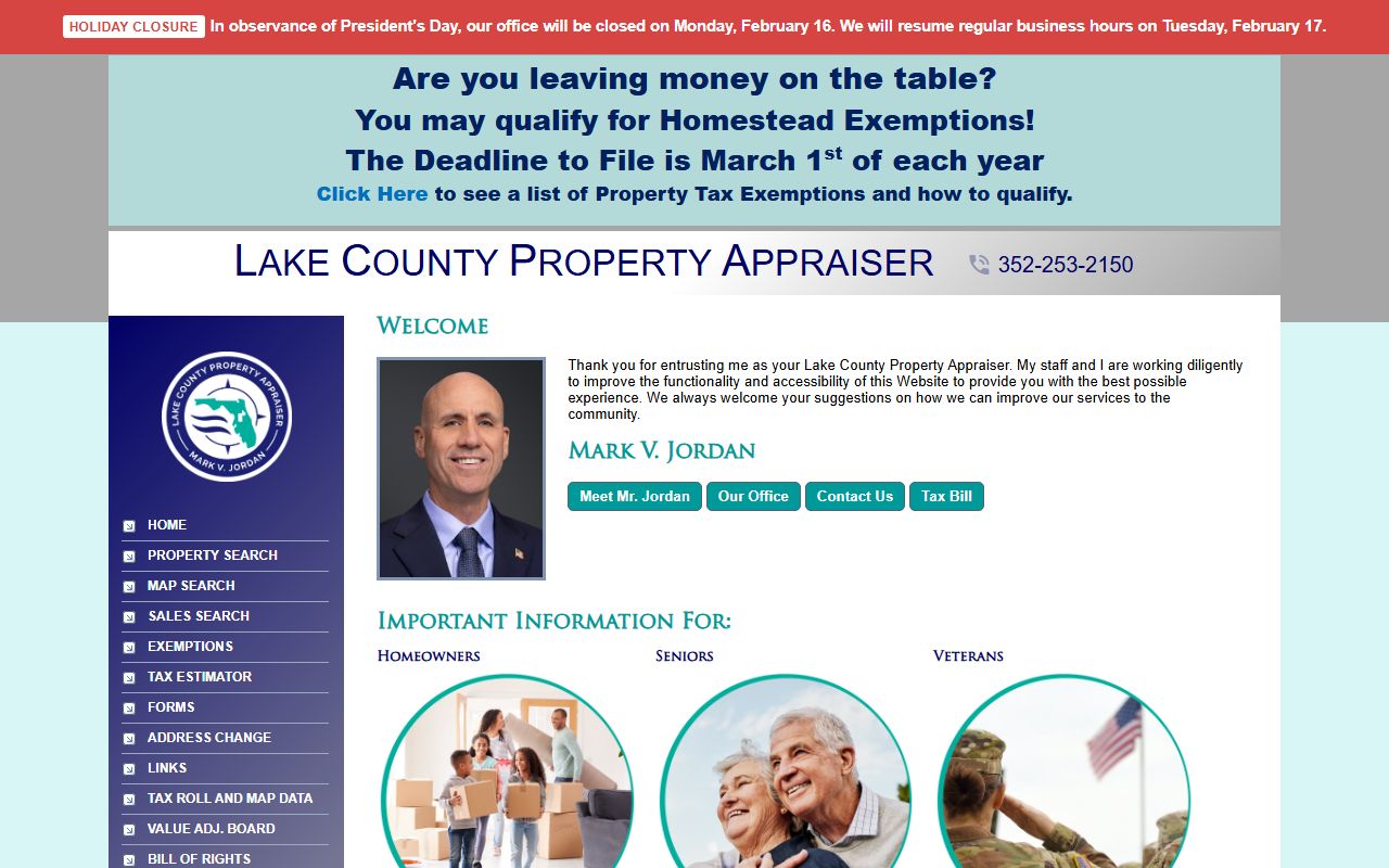 Lake County property records - Property Appraiser website homepage